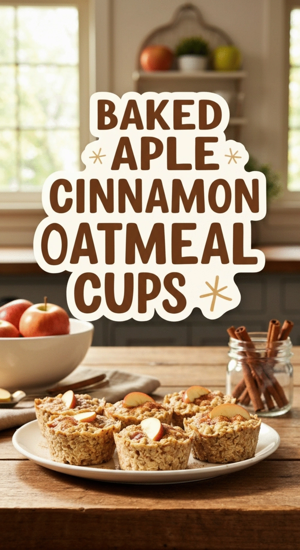 Baked Apple Cinnamon Oatmeal Cups: Healthy & Delicious Make-Ahead Breakfast