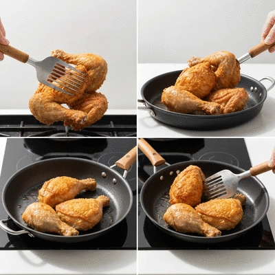 Southern fried chicken cooking process