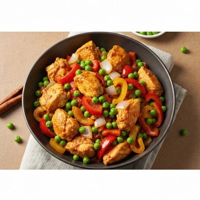 Coconut milk and spices for Chicken Jalfrezi